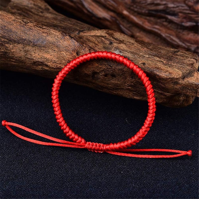 kelistom Handmade String Bracelet for Women Men Simple Red Black Braided Adjustable Charm Bracelets Minimalist Jewelry - Image 4